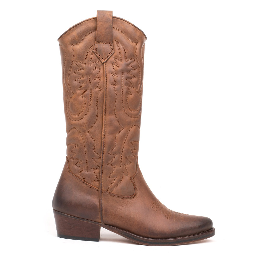 TORADO COWBOY MID BOOT Cognac Leather