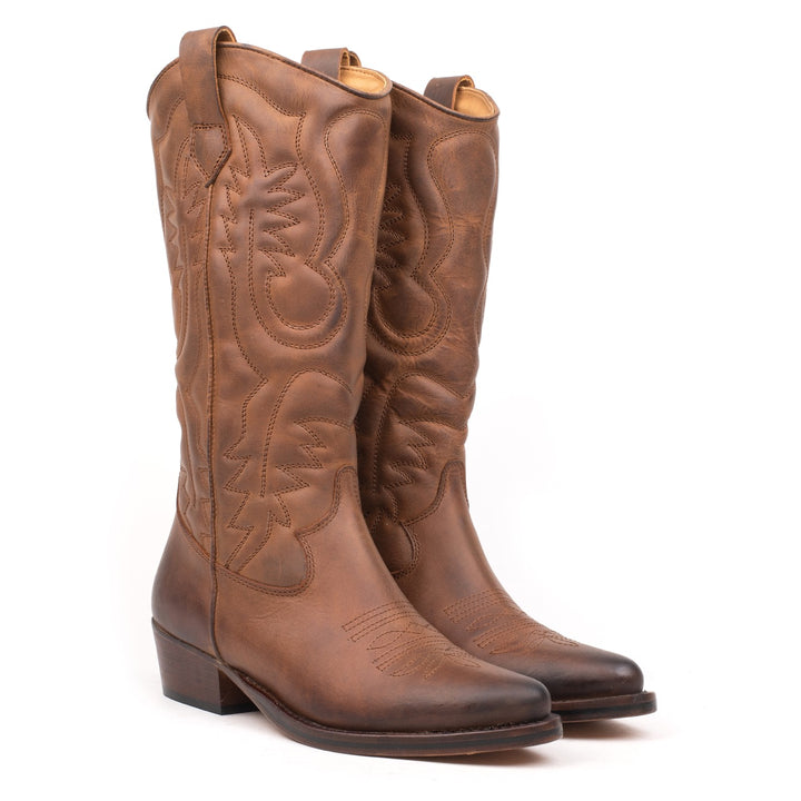 TORADO COWBOY MID BOOT Cognac Leather