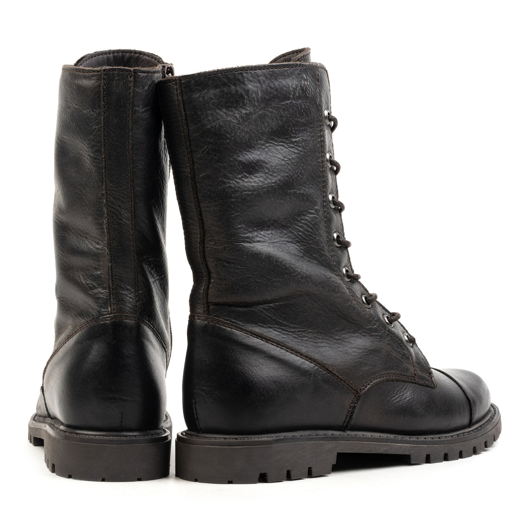 DART LACE UP BOOT Dk Brown Leather