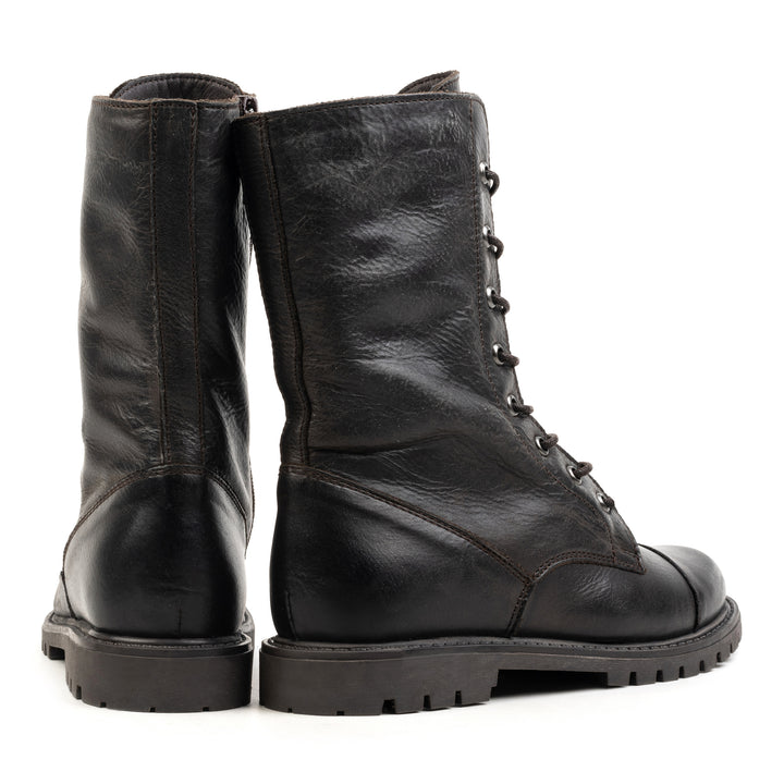 DART LACE UP BOOT Dk Brown Leather