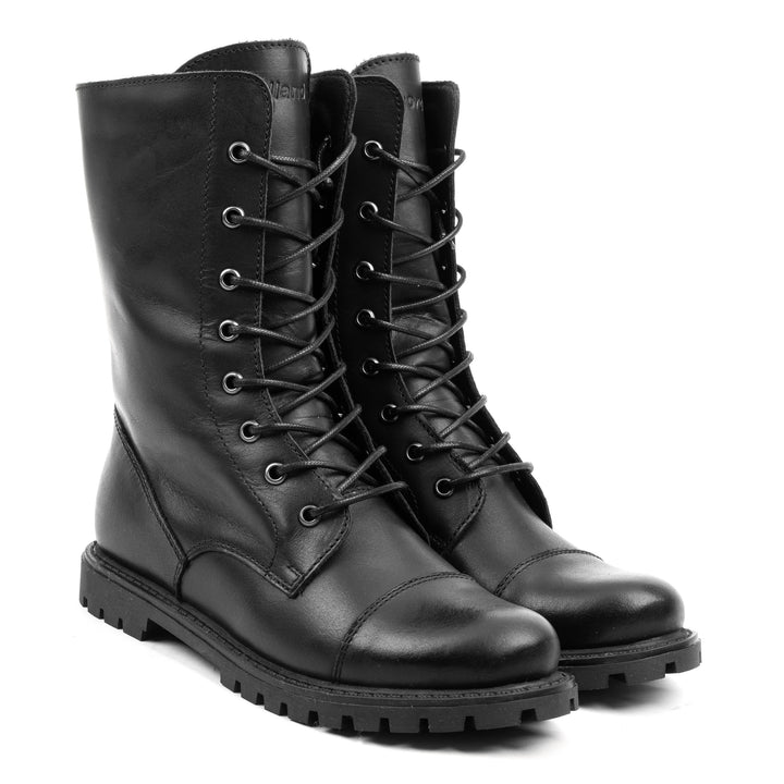 DART LACE UP BOOT Black Leather