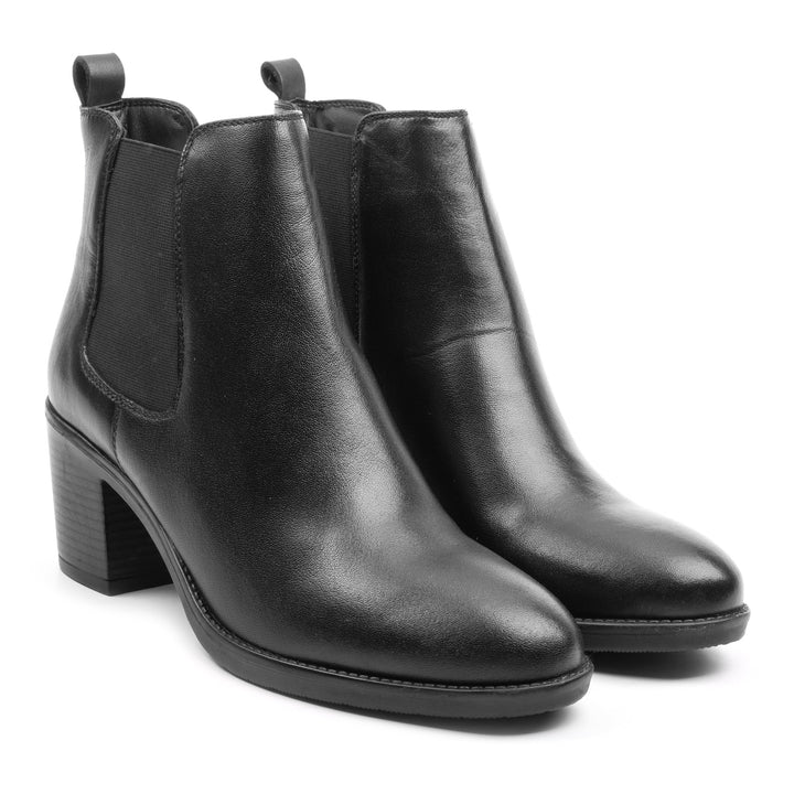 AYLA BOOT Piele Naturală Neagră