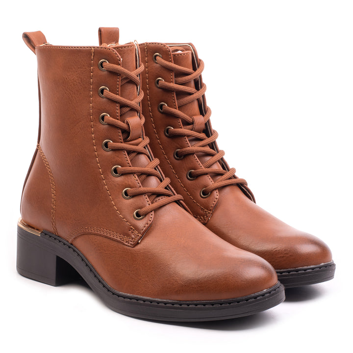 FOUNTAIN LACE BOOT Cognac