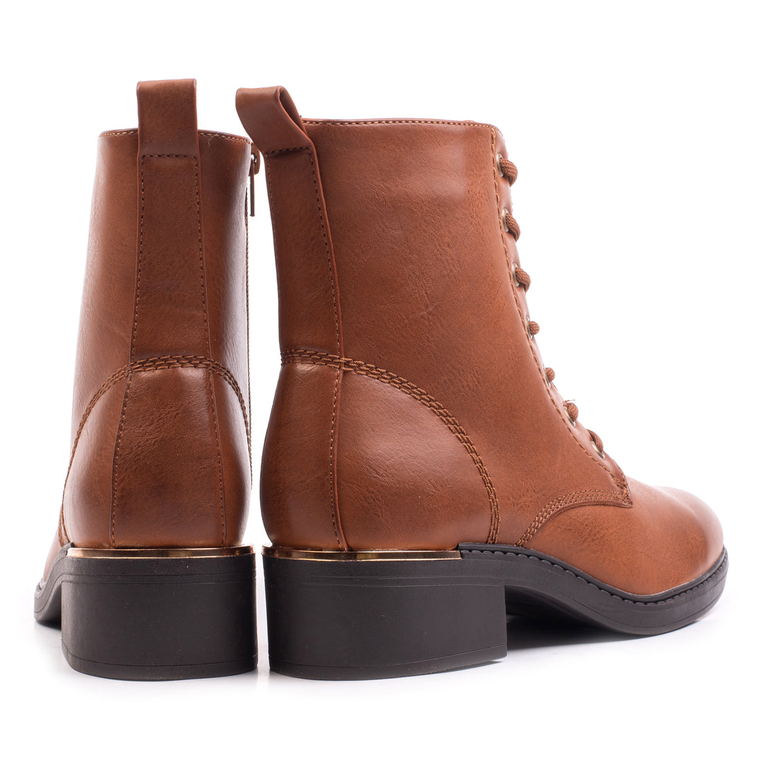 FOUNTAIN LACE BOOT Cognac