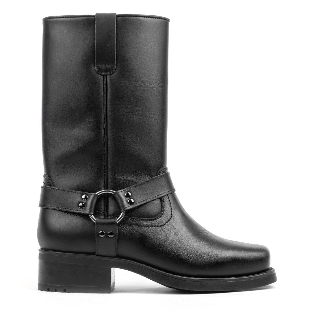 HARLEY HIGH BOOT Black Leather