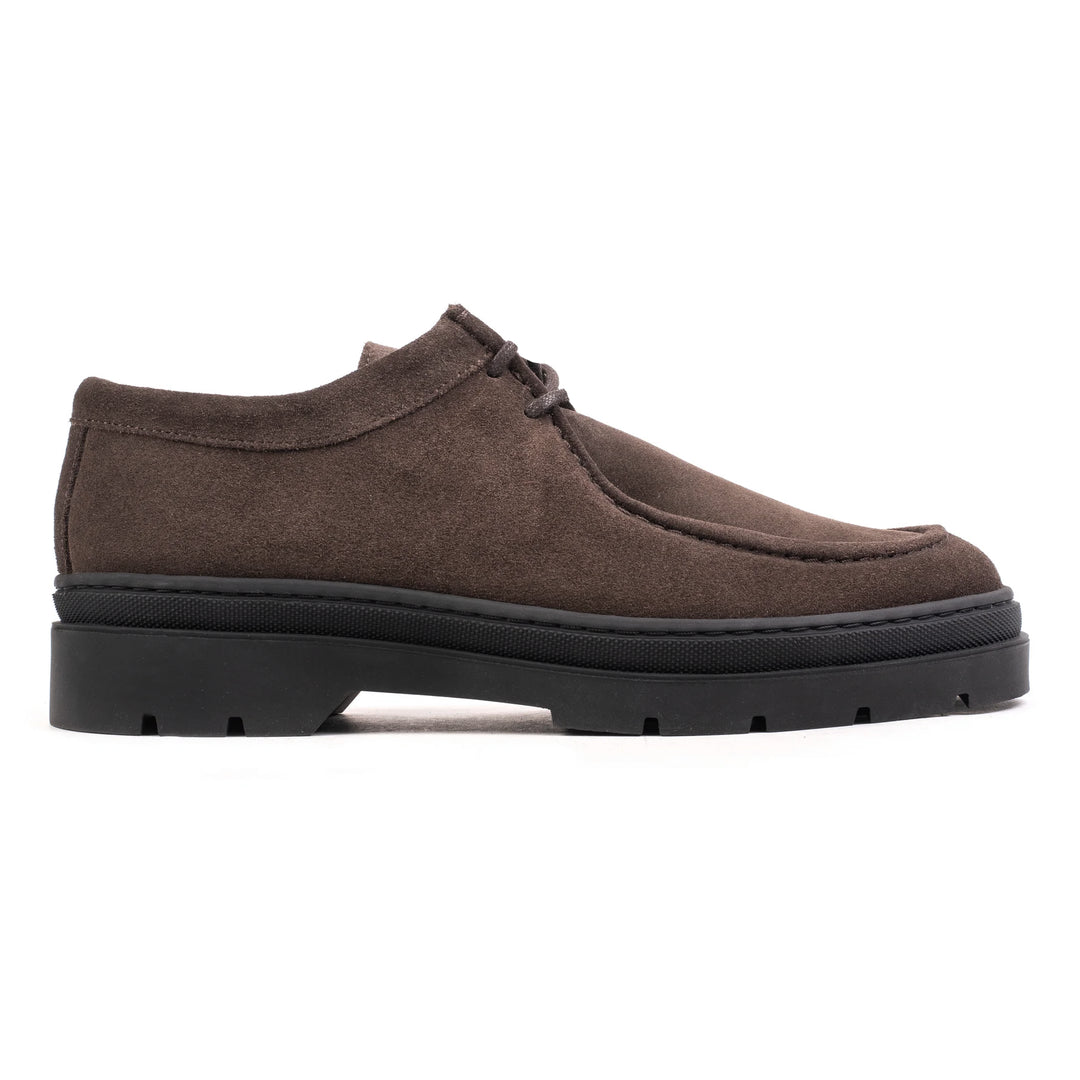 ELON LACE MOC Dk Brown Suede