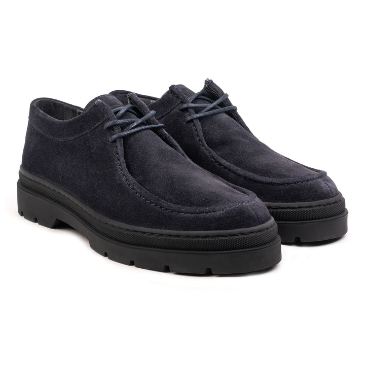 ELON LACE MOC Dk Blue Suede