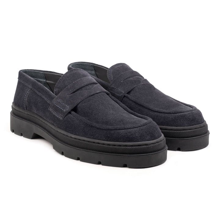 ELON LOAFER Dk Blue Suede