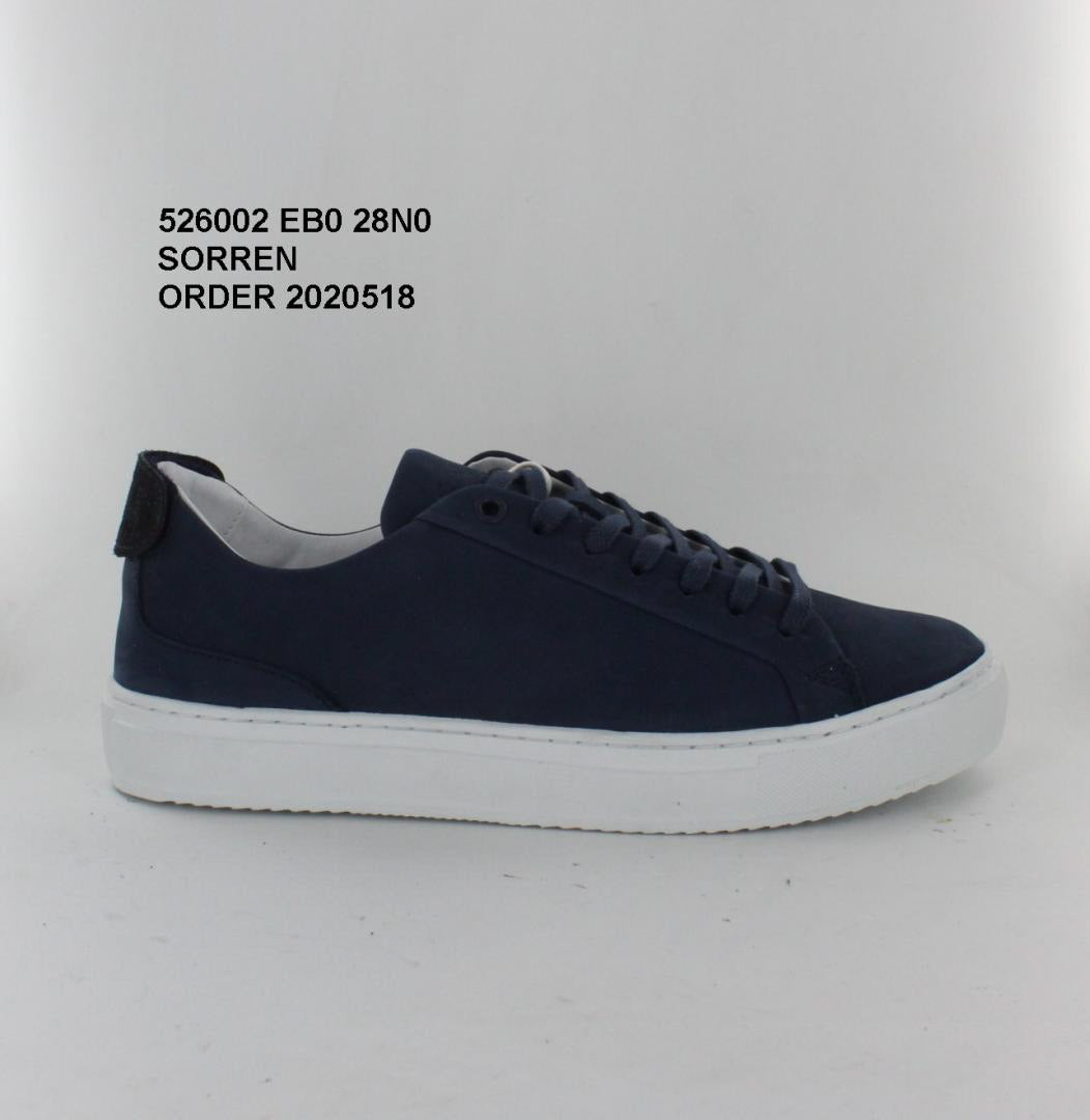 SORREN VELCRO LOW TOP Navy Leather Nubuck