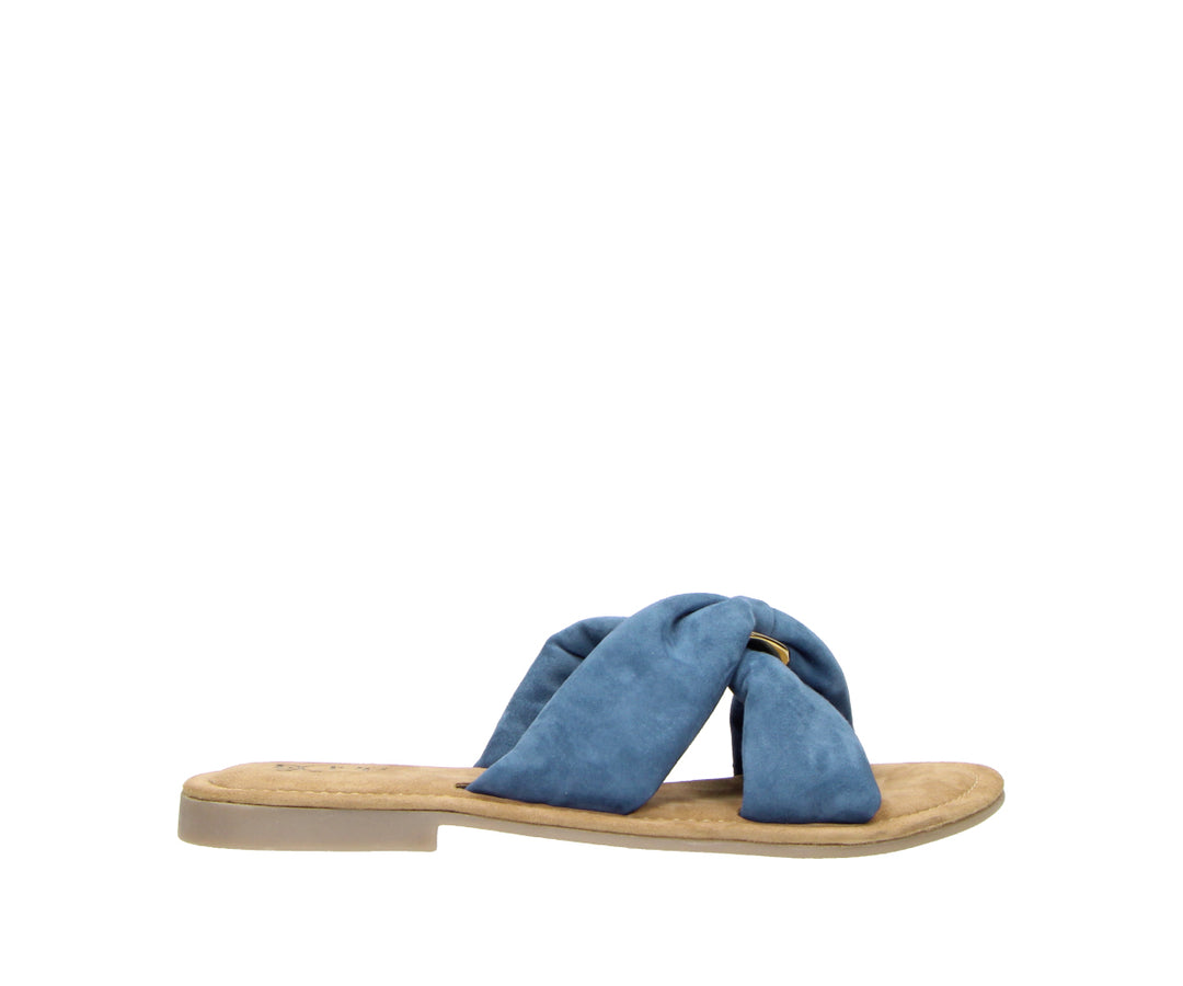 SAND SLIPPER ORN Light Blue Suede