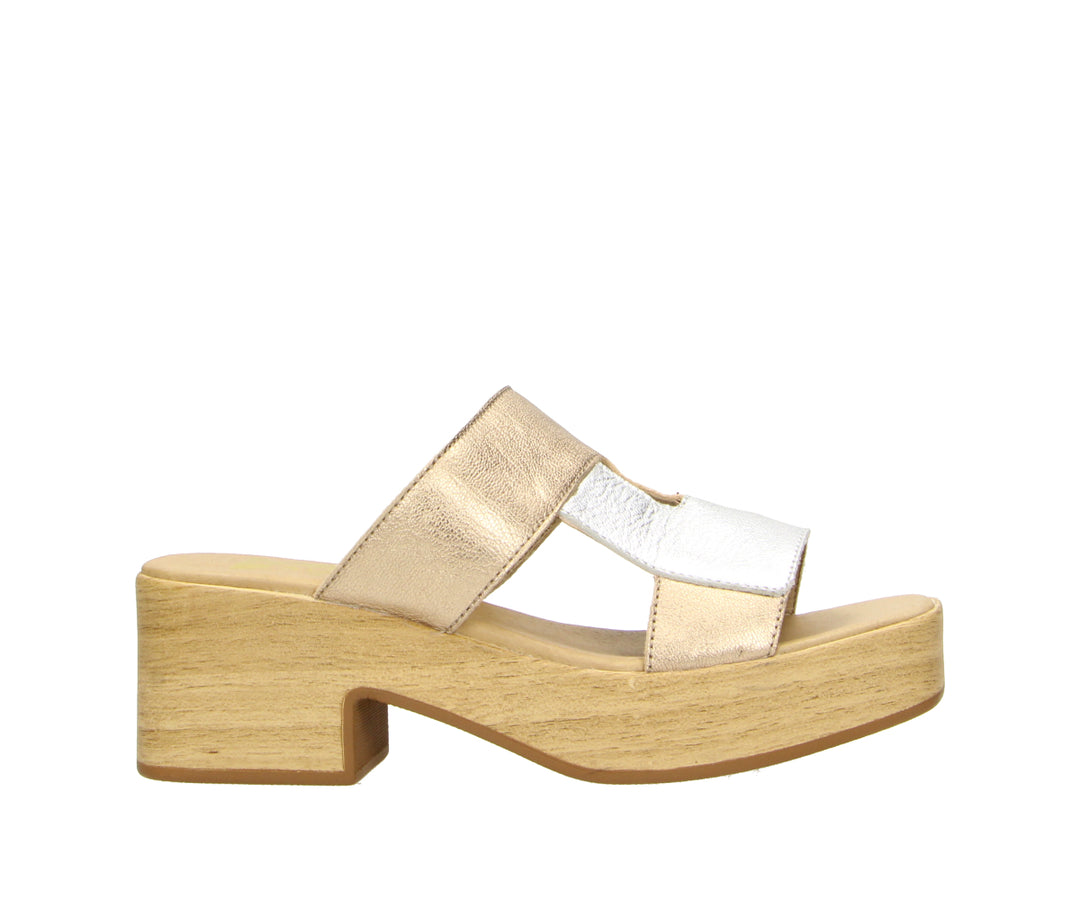TIVA SLIPPER Gold Leather