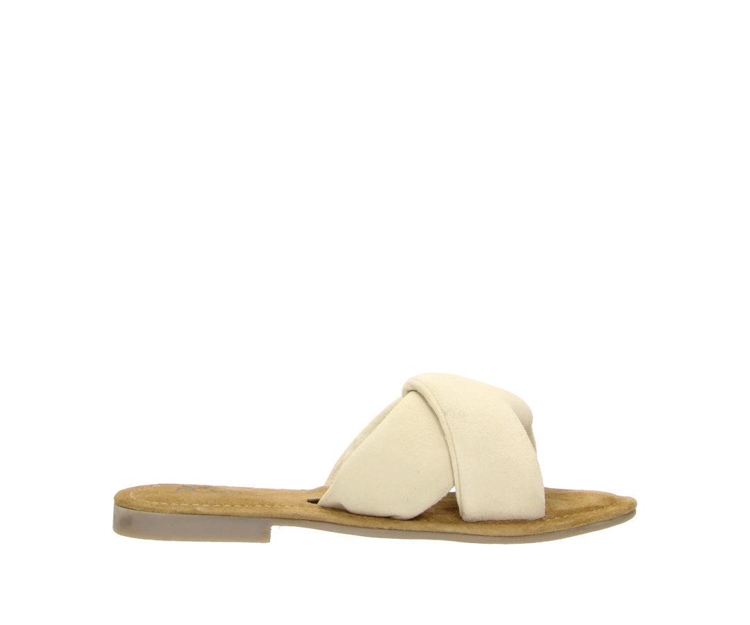 SAND SLIPPER Off White Suede