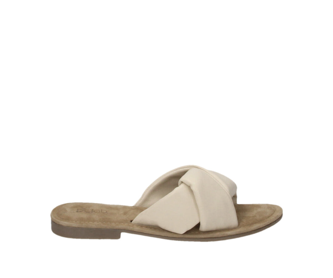 SAND SLIPPER Off White Leather