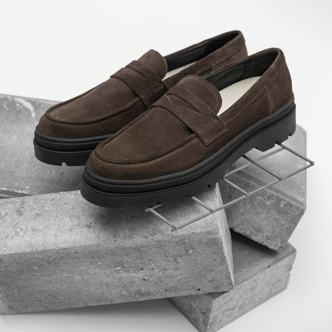 ELON LOAFER Dk Brown Suede