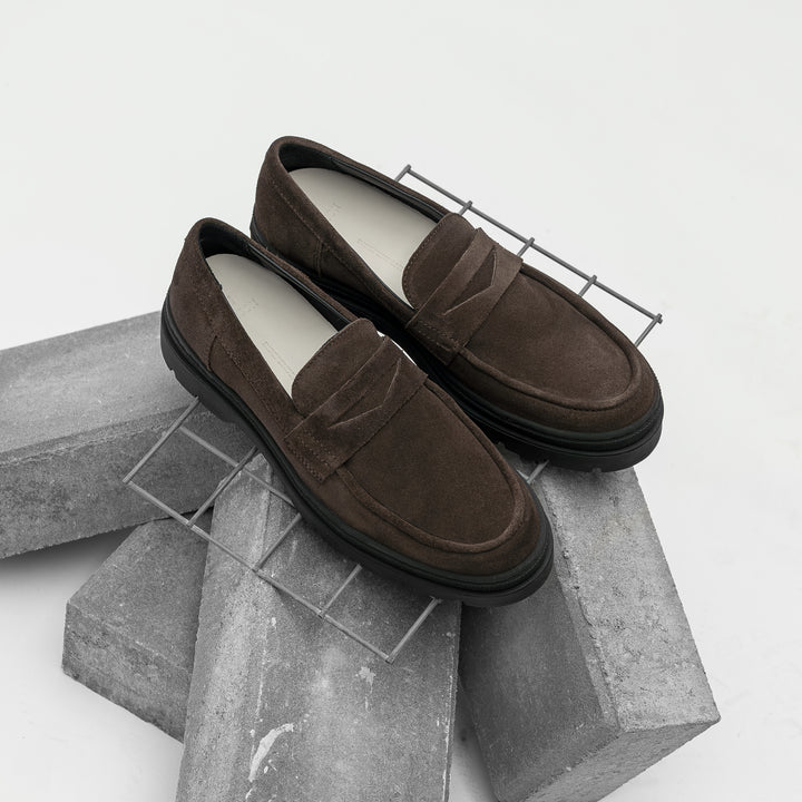 ELON LOAFER Dk Brown Suede