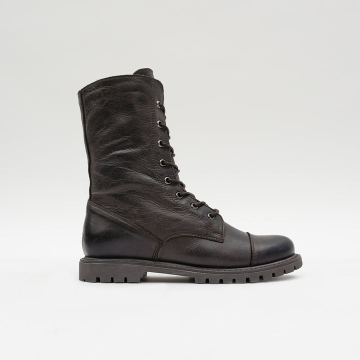 DART LACE UP BOOT Dk Brown Leather