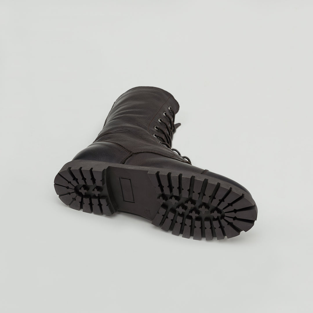 DART LACE UP BOOT Dk Brown Leather