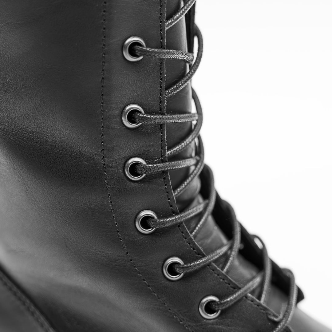 DART LACE UP BOOT Black Leather