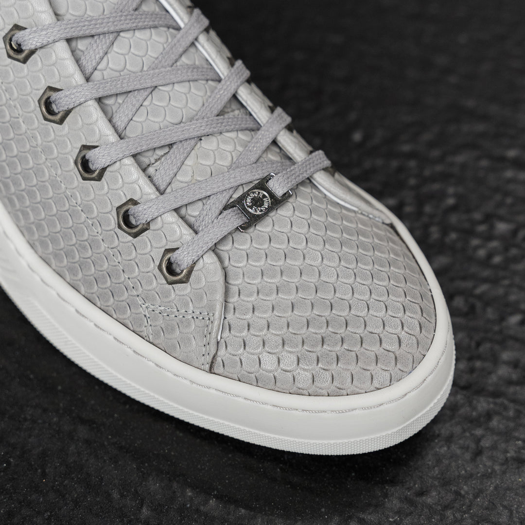 ESKO CITY LOW Dragon Lt.grey Embossed Leather