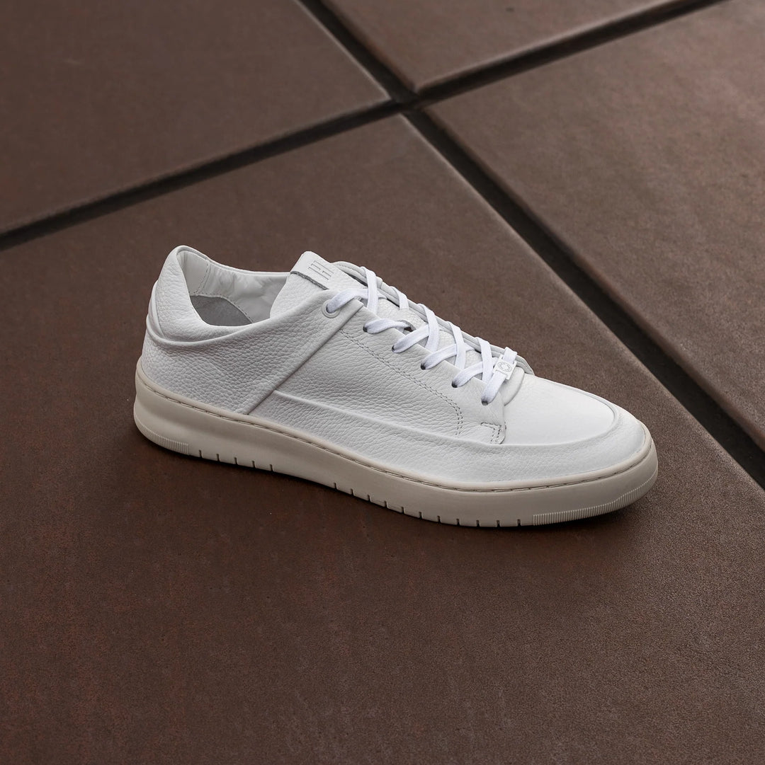 BENNET P4 LOW White Leather Milled OWS