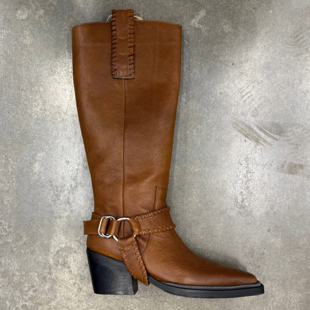 KYLE TALL BOOT Tan Leather
