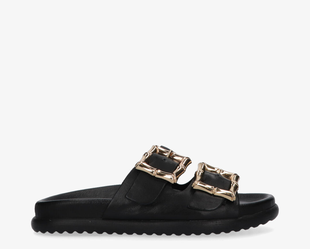LILIA SLIPPER Black Leather