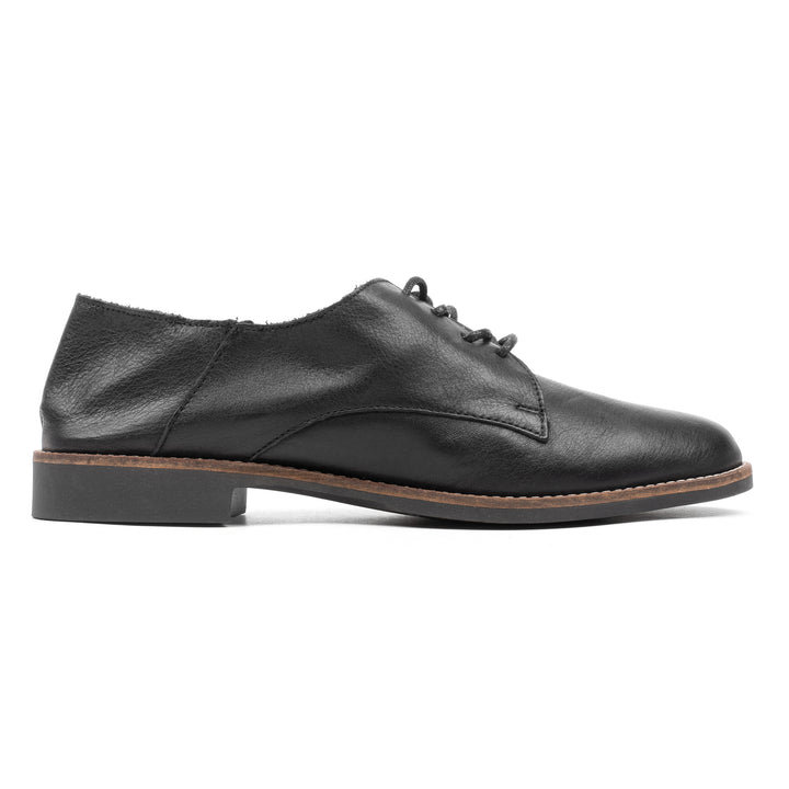 CODE LACE SHOE Black Leather