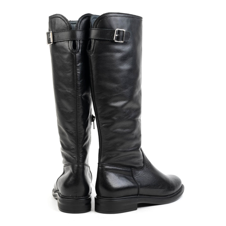 ZINA HIGH BOOT Black Leather