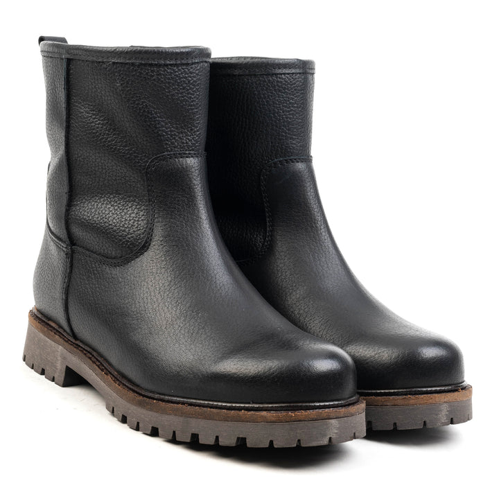 MONTANA LD WARM MID BOOT Black Leather Milled