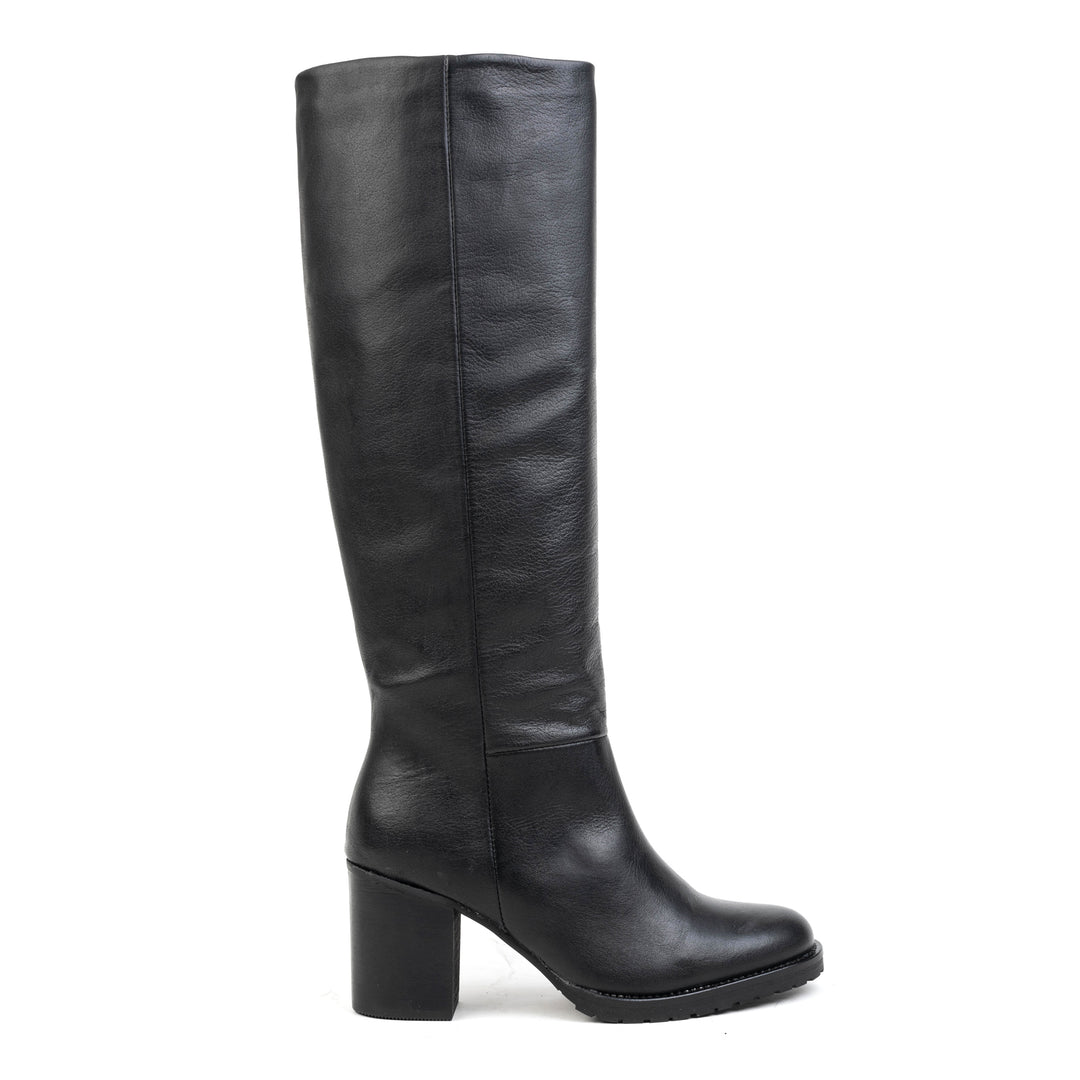 NEW BIANCA HIGH LEG Black Leather