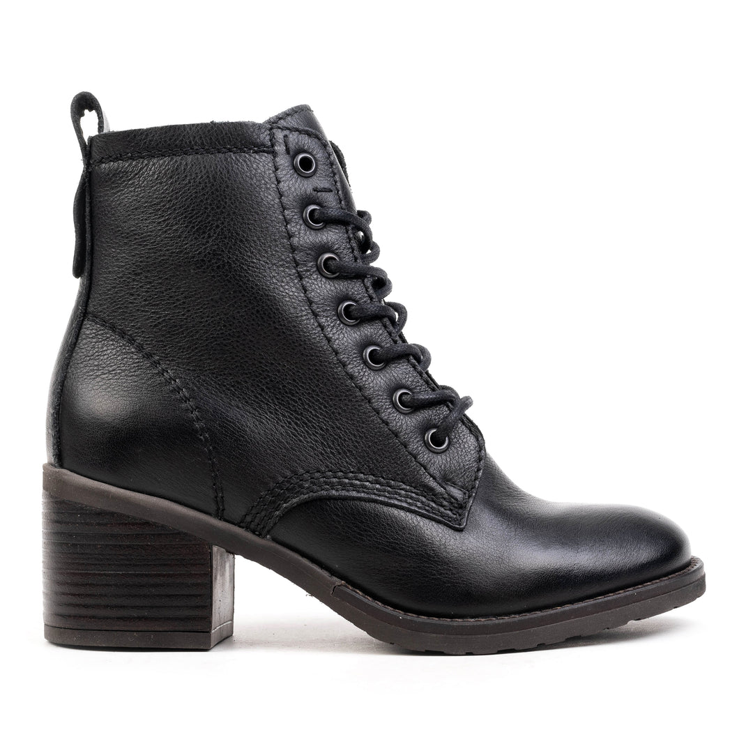 ANNIE ANKLE LACE BOOT Black Leather