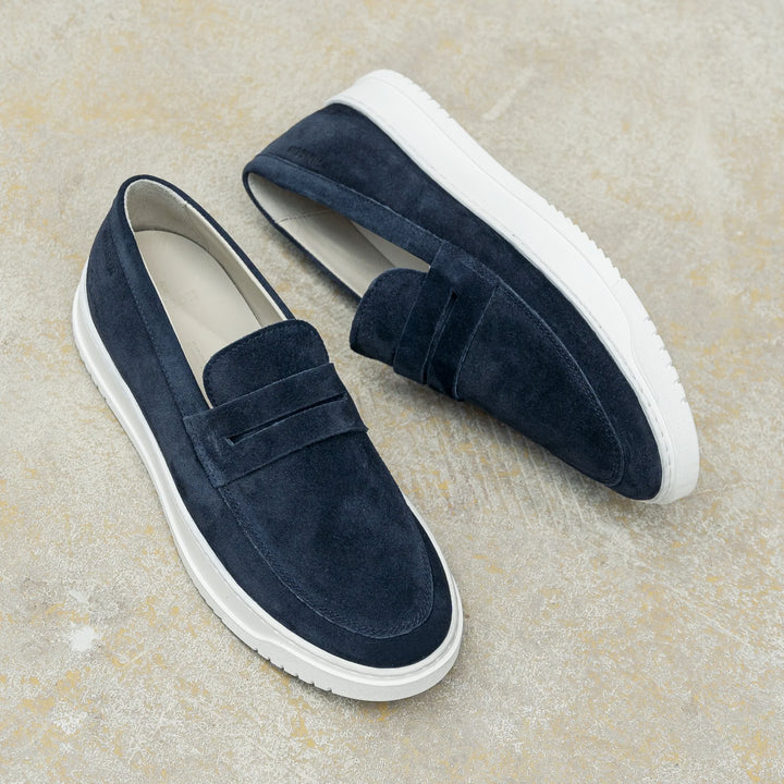 PALMER LOAFER Dk Blue Suede