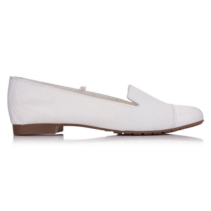 FERNIE LOAFER TC White Livri Picolo Embossed