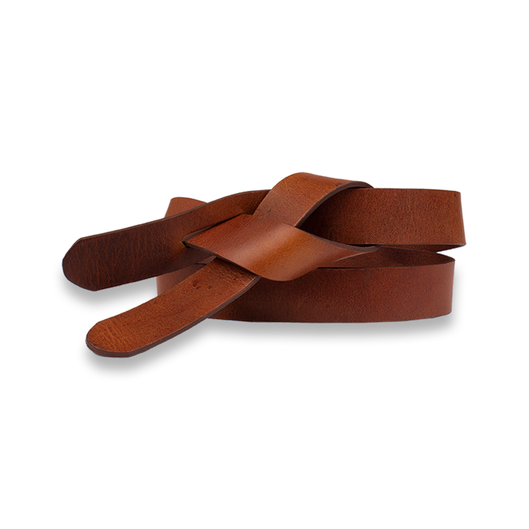 CUREA COGNAC 30527 din piele naturala