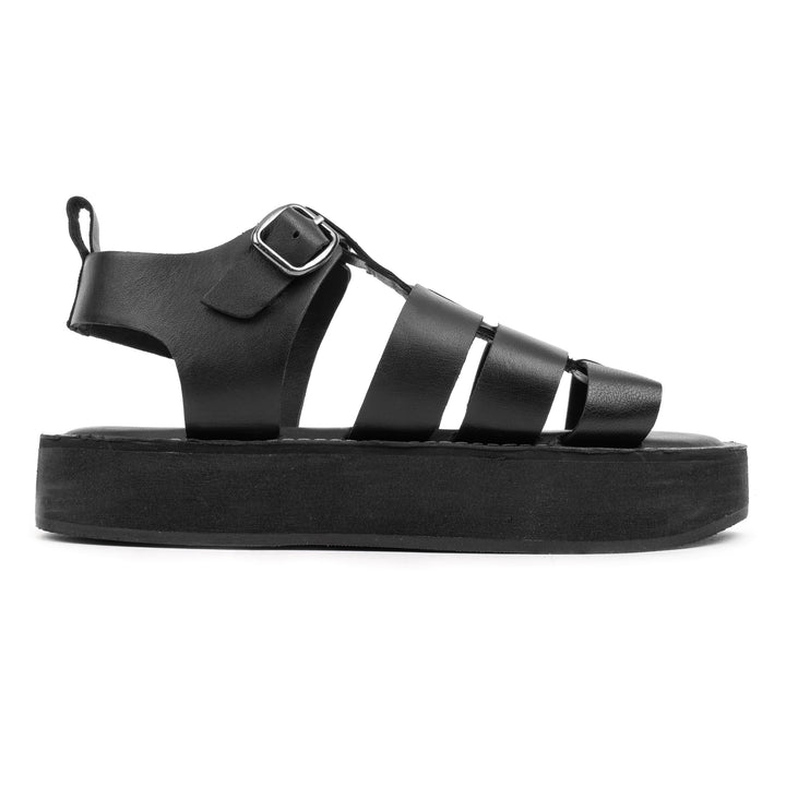 GEEK SANDAL Black Leather