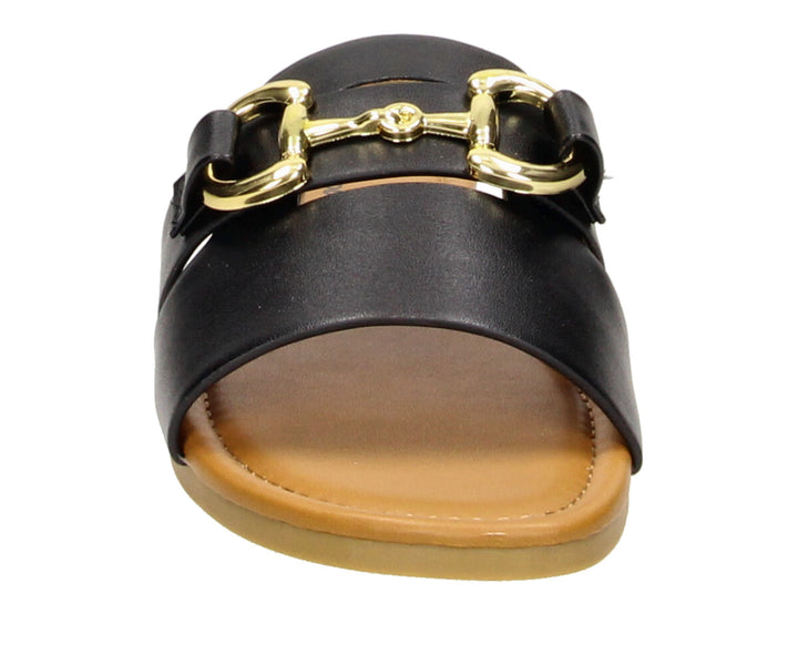 OLIVIA STRAP SLIPPER Black