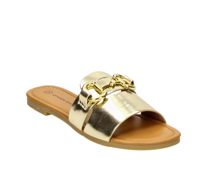 OLIVIA STRAP SLIPPER Gold