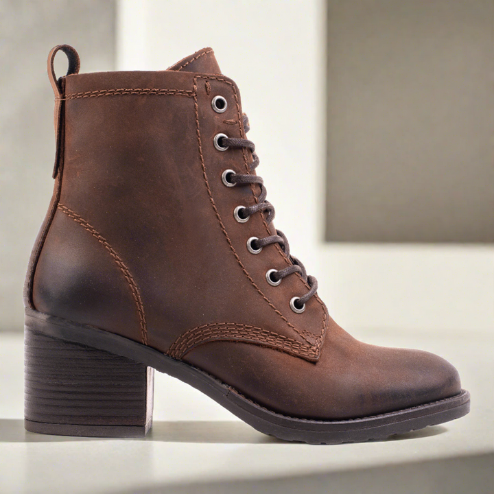 ANNIE ANKLE LACE BOOT Noce Waxed Leather