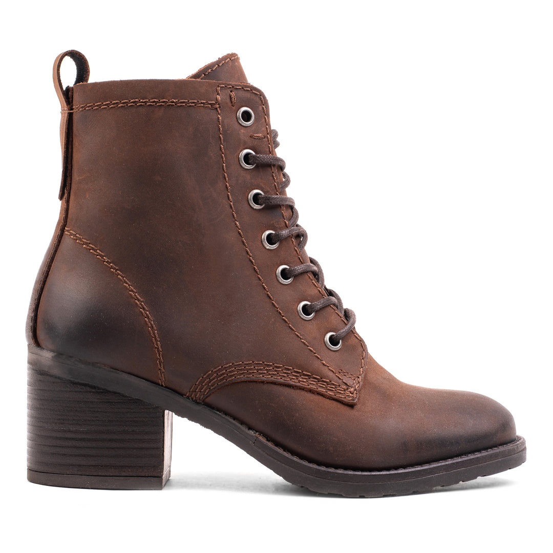 ANNIE ANKLE LACE BOOT Noce Waxed Leather