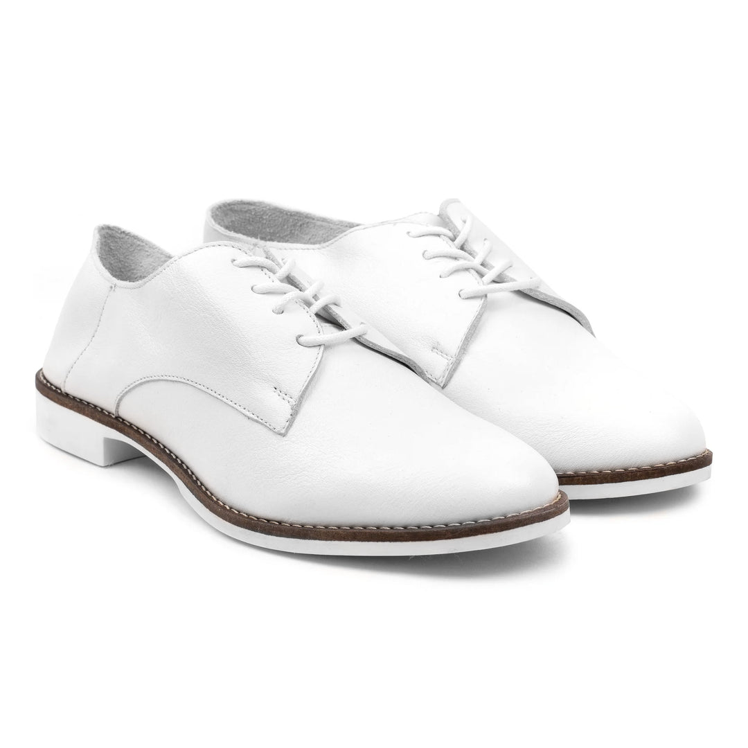 CODE LACE SHOE White Leather