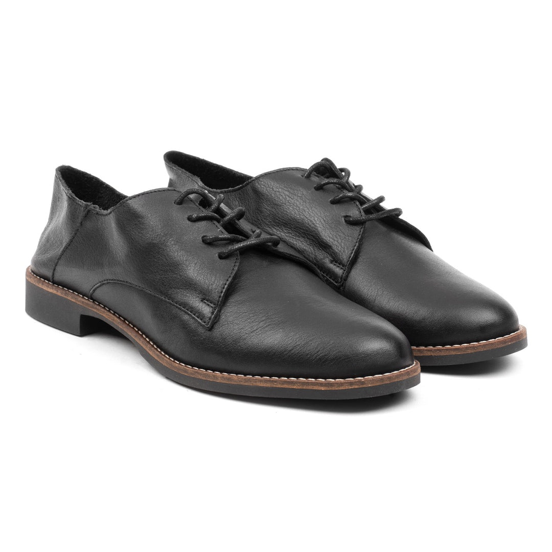 Code lace shoe negru
