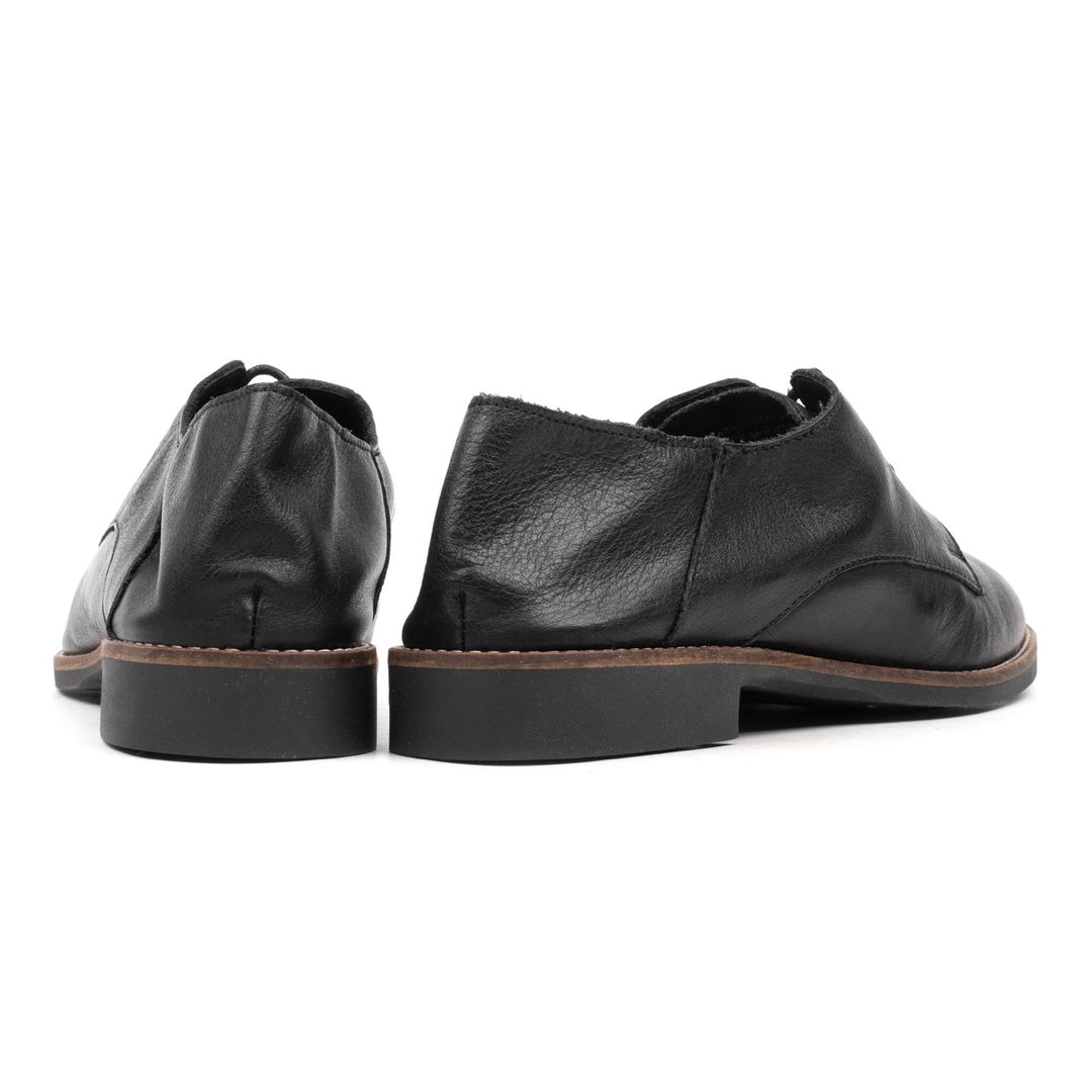 Code lace shoe negru
