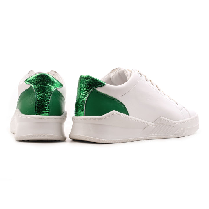 SPENCER CITY White/Green Leather