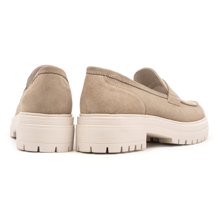 LEYTON LOAFER SADDLE Sand Velours