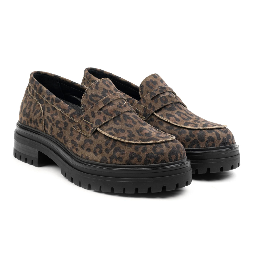 LEYTON LOAFER SADDLE Army Camo Suede