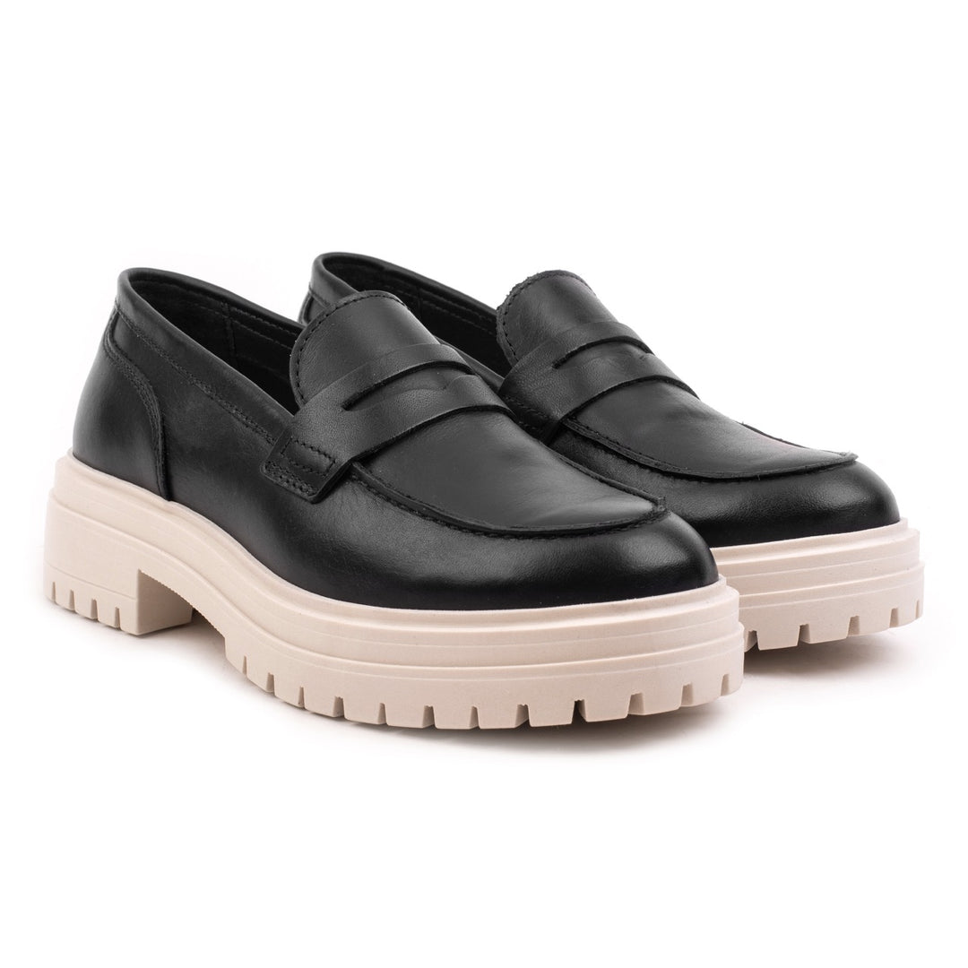 Leyton loafer saddle negru ows