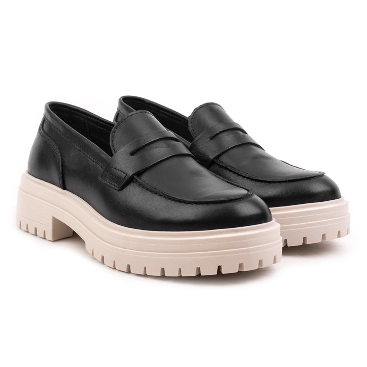 Leyton loafer saddle negru ows