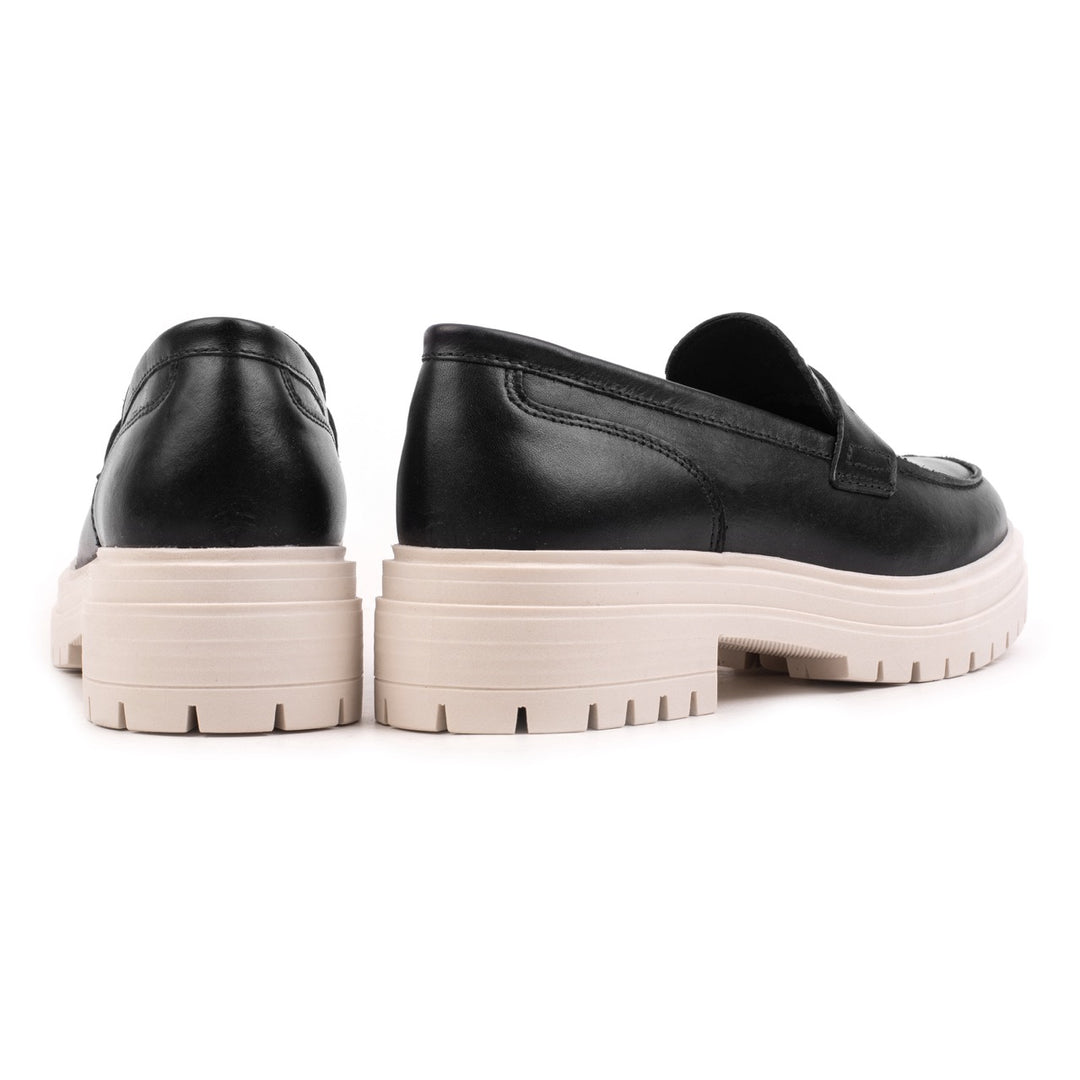 Leyton loafer saddle negru ows