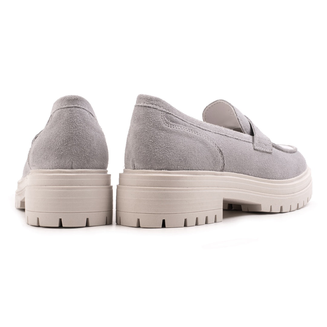 Leyton loafer saddle gri deschis