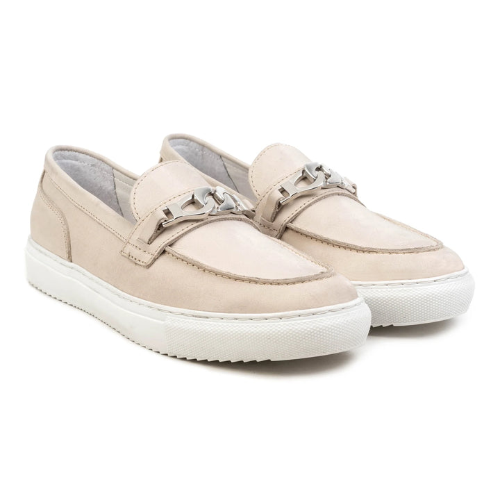 ALFA CHAIN LOAFER Beige Nubuck